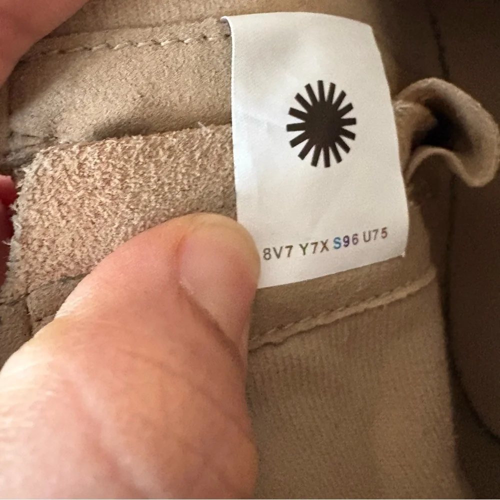Ugg Ashton Short Weather Boot‎ Boots Tan Suede Buckle Beige Size 3 Kids Unisex